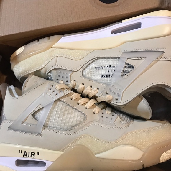 OFF-WHITE X WMNS AIR JORDAN 4 SP 'SAIL' - Picture 7 of 7